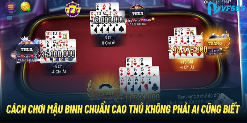 Cách tham gia chơi Mậu binh trên vf555 casino