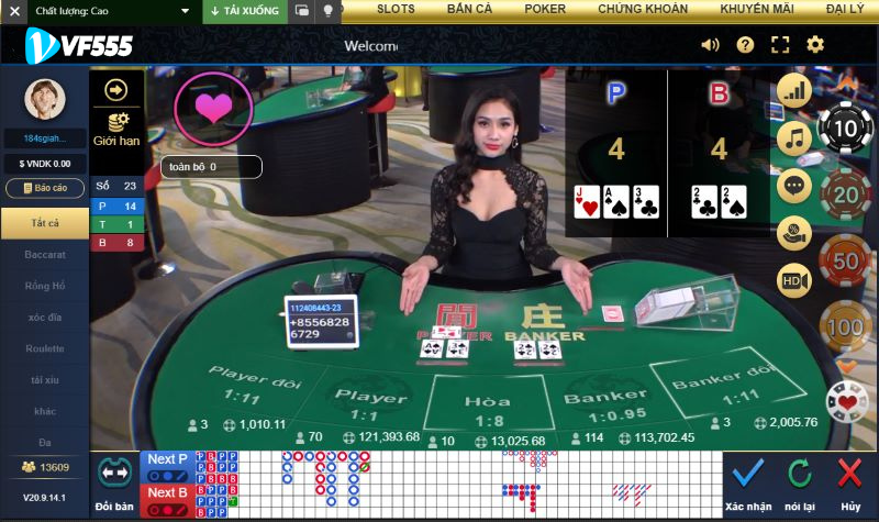 Cách Chơi Baccarat Tại vf555casino